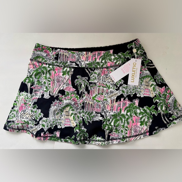 NWT!Lilly Pulitzer Luxletic palm beach anniversary skort skirt sz L cross posted - Picture 3 of 7